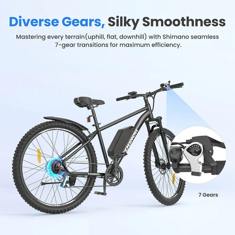 Touroll U2 elektriskais velosipēds 48V 15Ah Touroll U2 elektriskais velosipēds 48V 15Ah